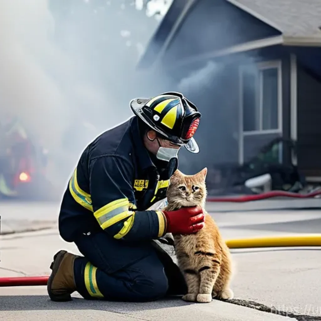 응급구조사와 긴급 대피 전략 - **Prompt 1: Heroic Rescue from a House Fire**
    "A dramatic and compassionate scene featuring two ...