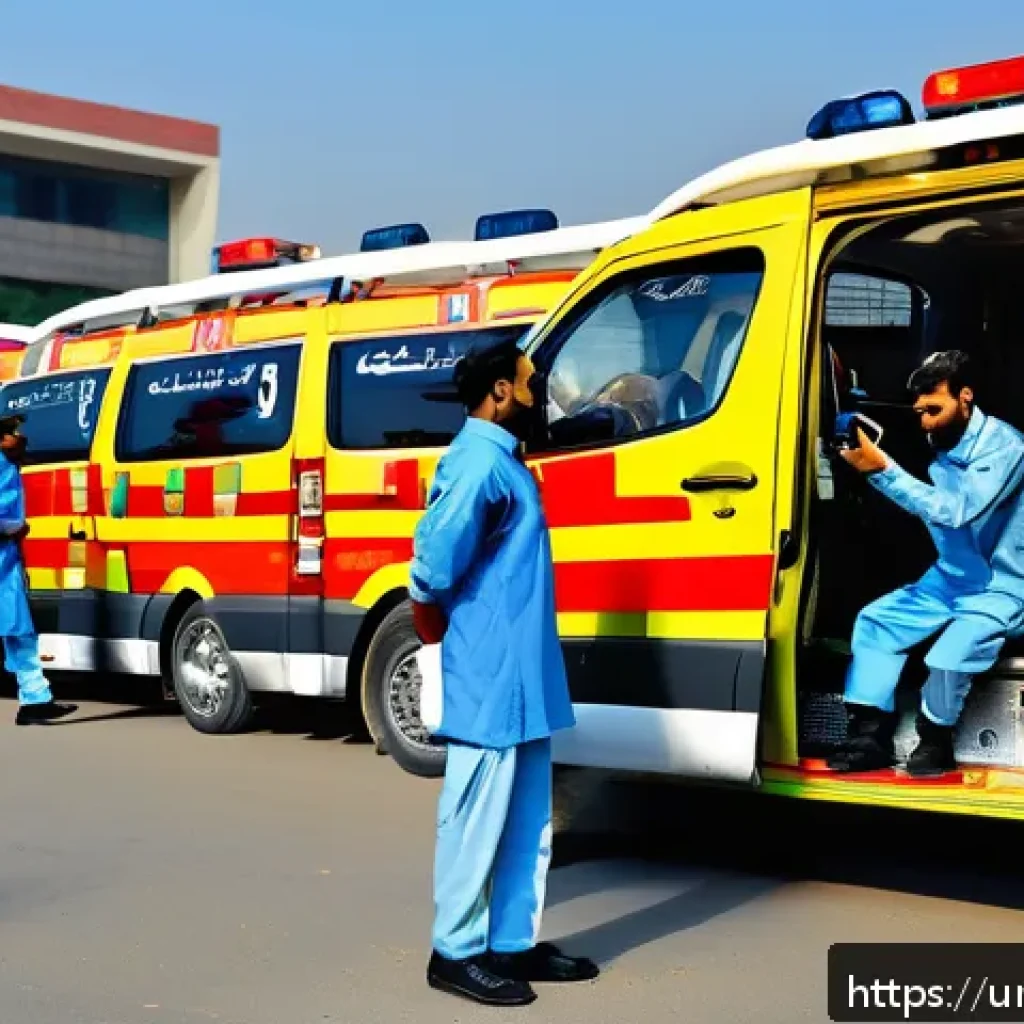 응급구조사와 전문 응급처치 방법 - A professional emergency response team in Pakistan using modern digital communication technology dur...
