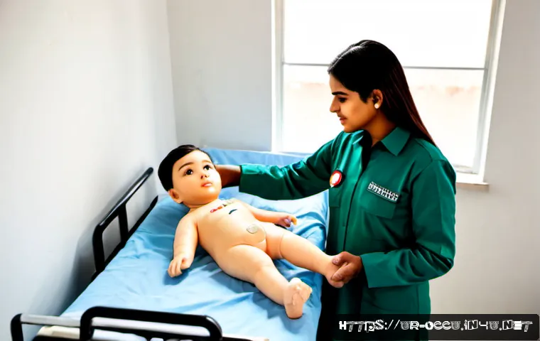 응급구조사 멘토링 프로그램 - Photorealistic emergency medical responder mentoring session in a modern Pakistani ambulance trainin...