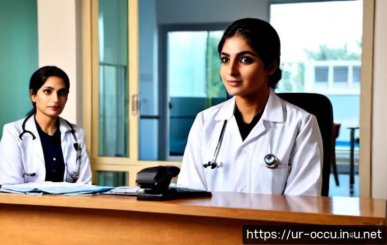 Home 17 응급구조사 취업 성공 사례 - Photorealistic Pakistani emergency medical technician in a clean modest uniform, seated confidently ...